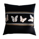French night velvet throw pillow case black & white bedroom decor