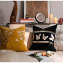 French night velvet throw pillow case black & white bedroom decor