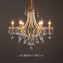 French pearl chandelier gold 6 light crystal living room pendant