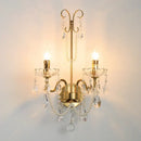 French pearl chandelier gold 6 light crystal living room pendant