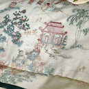 French princess ivory & green lace ruffles bedding set bedroom