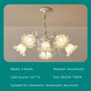 French retro led flower chandelier green bedroom pendant light