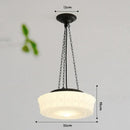 French retro shanghai style cream textured glass dining room pendant