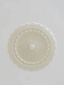French retro shanghai style cream textured glass dining room pendant