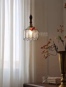 French retro stained glass decorbites butterfly chandelier bedroom light
