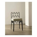 French retro wave black and cream dining table set dining room