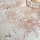 French romantic pink & blue lace ruffles bedding set bedroom floral