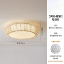 French ruffled beige cream wind led ceiling light for bedroom