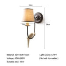 French rural cream ceramic bird decor antique wall lamp bedroom