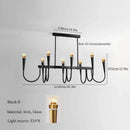 French style black and gold pendant light dining room chandelier