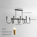 French style black and gold pendant light dining room chandelier