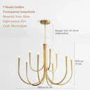French style black and gold pendant light dining room chandelier
