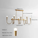 French style black and gold pendant light dining room chandelier
