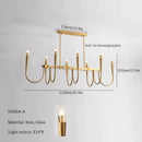 French style black and gold pendant light dining room chandelier