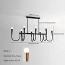 French style black and gold pendant light dining room chandelier