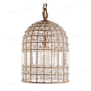 DecorBites™ Bronze 1-Light Crystal Chandelier French Lighting for Kitchen, Living Room, Dining, Bedroom