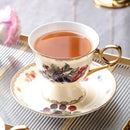 French style cream fruit bone china teaware set dining room tea cup