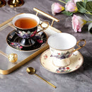 French style cream fruit bone china teaware set dining room tea cup