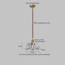 French style fluted clear glass led pendant light dining room