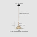 French style fluted clear glass led pendant light dining room