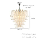 French style glass chandelier cascading white light for living room