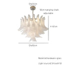 French style glass chandelier cascading white light for living room