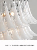 French white glass petal chandelier dining room pendant lights