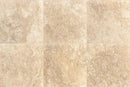 Frontier20 Travertine Cross Cut Cream Coping & Stair Tread Corner Right Look Porcelain Moldings 12x48