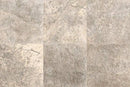 Frontier20 Travertine Cross Cut Silver Riser Look Porcelain Moldings 8x24