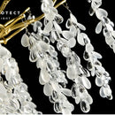 Frosted aluminum golden branch crystal chandelier dining room