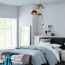 Frosted and mirrored glass ball pendant light for dining room