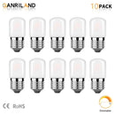 Frosted dimmable tubular led light bulbs 10 pack kitchen light