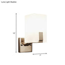 DecorBites™ Frosted Glass Wall Sconce with Modern Nickel Mount, 1 Light