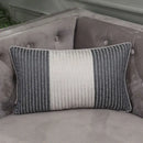 Frosted gold & silver metallic striped lumbar pillow covers bedroom