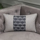 Frosted gold & silver metallic striped lumbar pillow covers bedroom