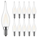 Frosted led candle bulbs – dining room chandelier light