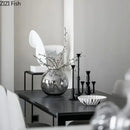 Frosted metal candle holder for romantic dining room decor