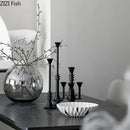Frosted metal candle holder for romantic dining room decor