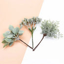 Frosted silver and brown decorative artificial plants living room bundle