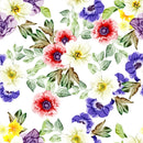 Red and Purple Floral Wallpaper