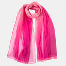 Sophia - Silk Scarf Shawl- Fuchsia