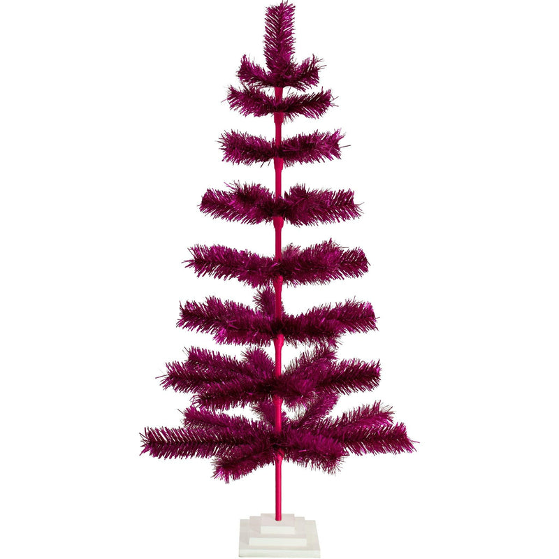 Fuchsia Tinsel Christmas Tree