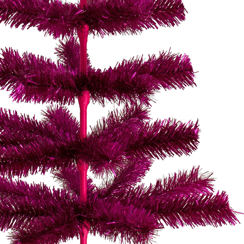 Fuchsia Tinsel Christmas Tree