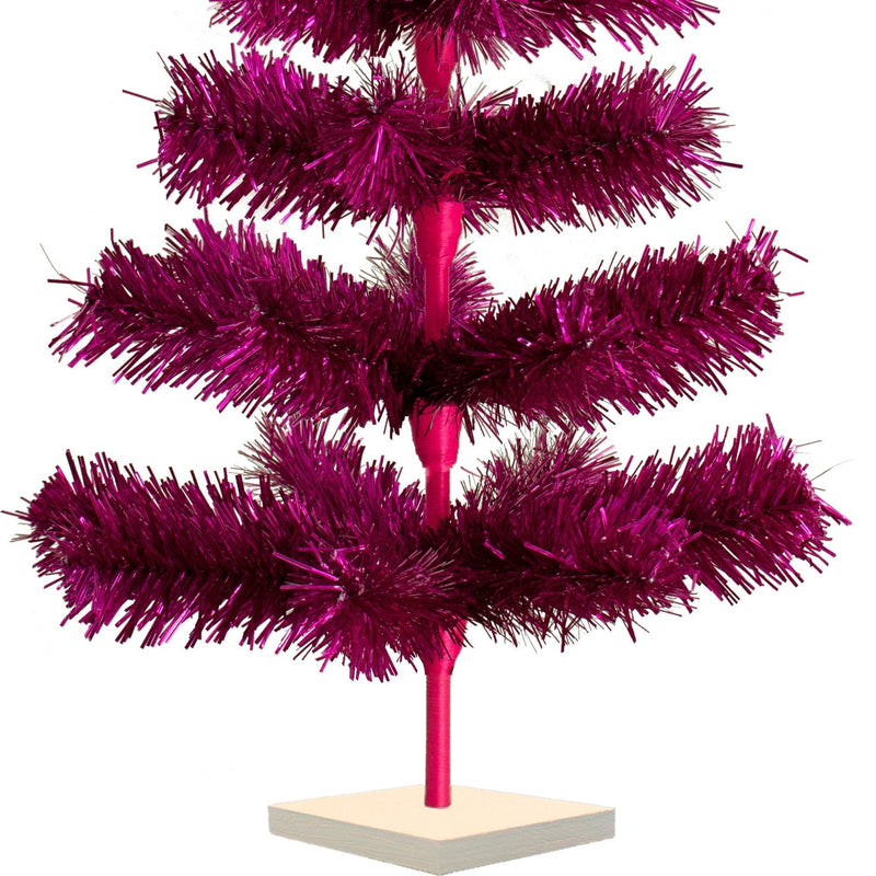 Fuchsia Tinsel Christmas Tree