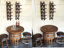 Handcrafted Wine Barrel Bar Set