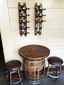Handcrafted Wine Barrel Bar Set