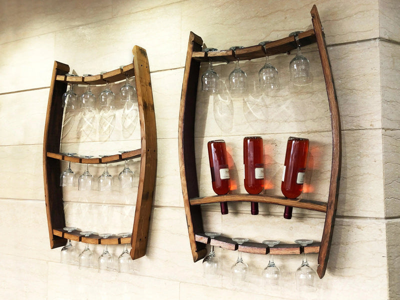 Handcrafted Wine Barrel Bar Set