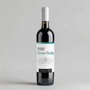 Fun Font Dinner Party Milestone Wine Label