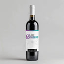 Fun Font Just Because Milestone Wine Label