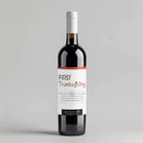 Fun Font Thanksgiving Milestone Wine Label